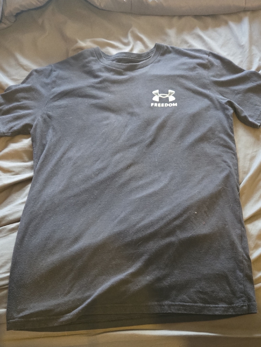 Under Armour Black Short Sleeve 'Freedom' Logo Tee